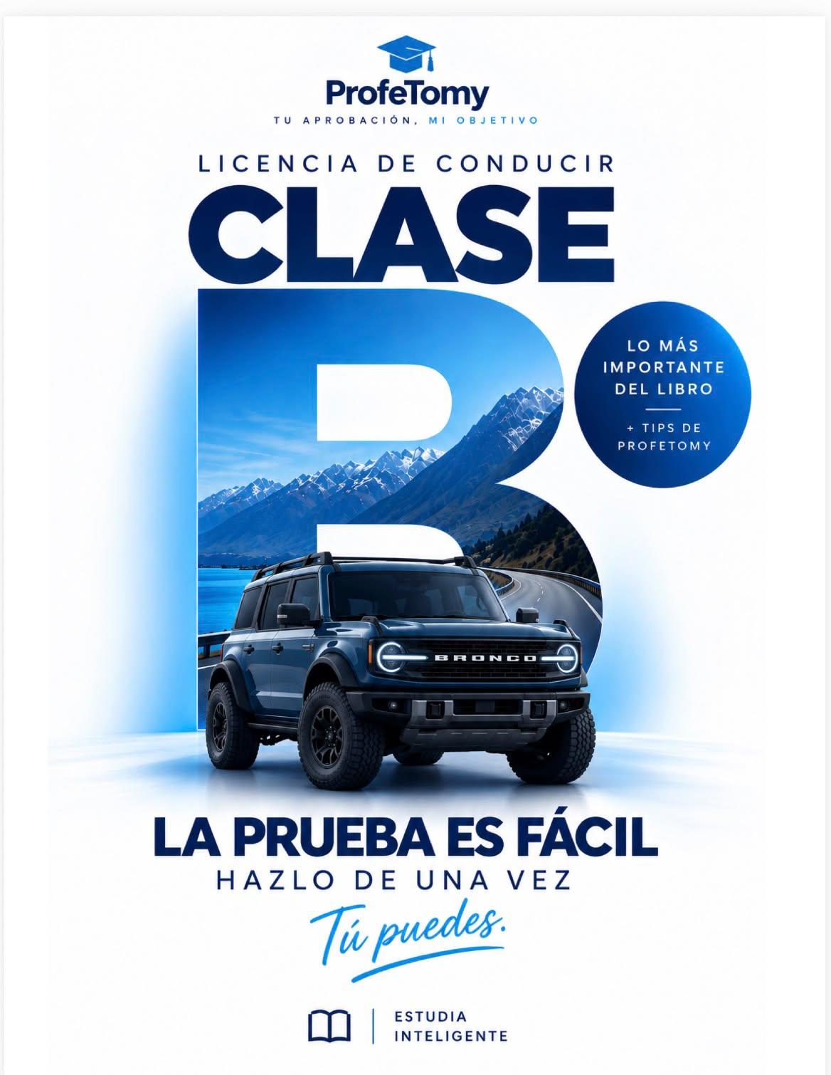 Portada del libro resumen para licencia de conducir Clase B